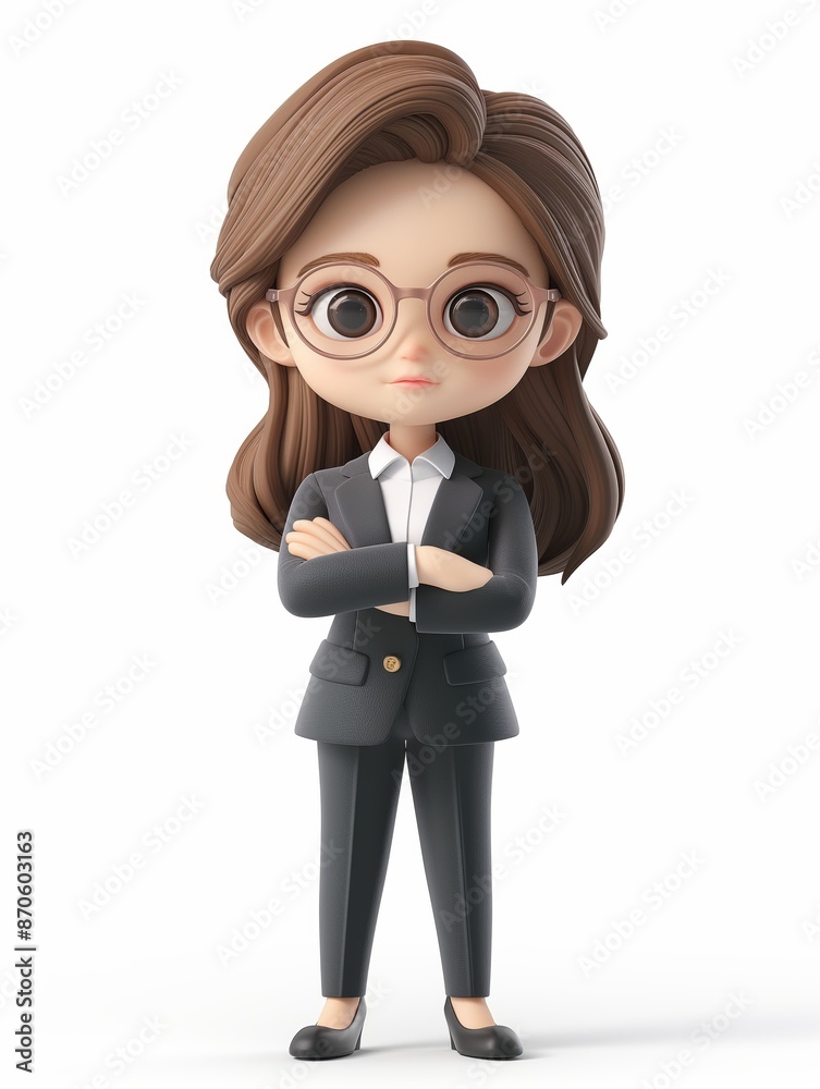 CEO Executive female wearing CEO executive uniform, Full body character, 3D render illustration, Clip art, management, isolated on white background CEO Executive female wearing CEO executive uniform, Full body character, 3D render illustration, Clip art, management, isolated on white background