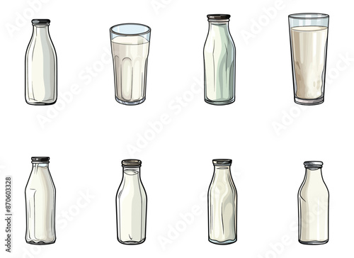 milk vector illustration isolated on white background. 
