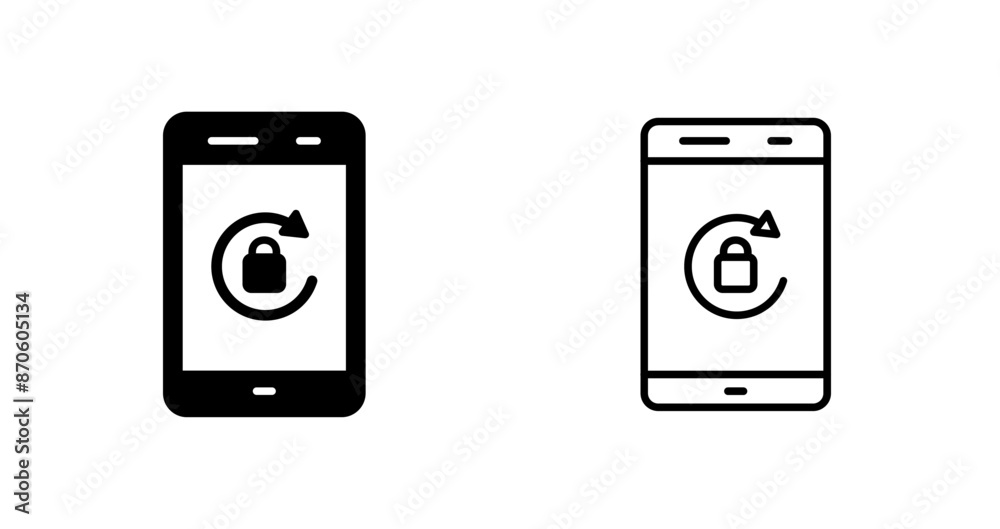 Portrait Orientation Lock Vector Icon Portrait Orientation Lock Vector Icon