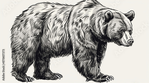 brown bear isolated on white