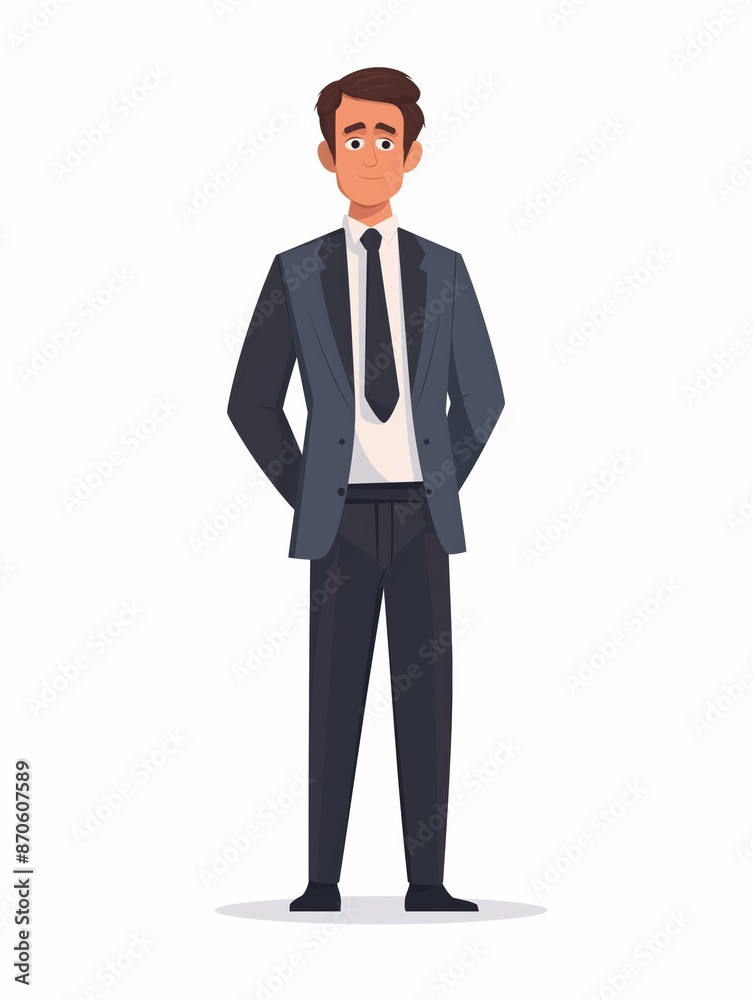 CEO Executive male wearing CEO executive uniform, Full body character, vector illustration, Clip art, management, isolated on white background CEO Executive male wearing CEO executive uniform, Full body character, vector illustration, Clip art, management, isolated on white background
