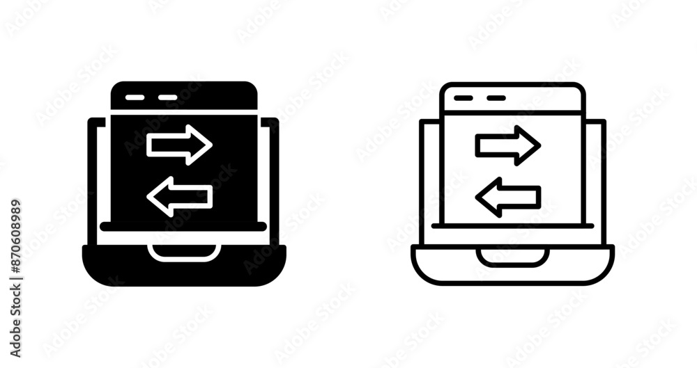 Data Transfer Vector Icon Data Transfer Vector Icon