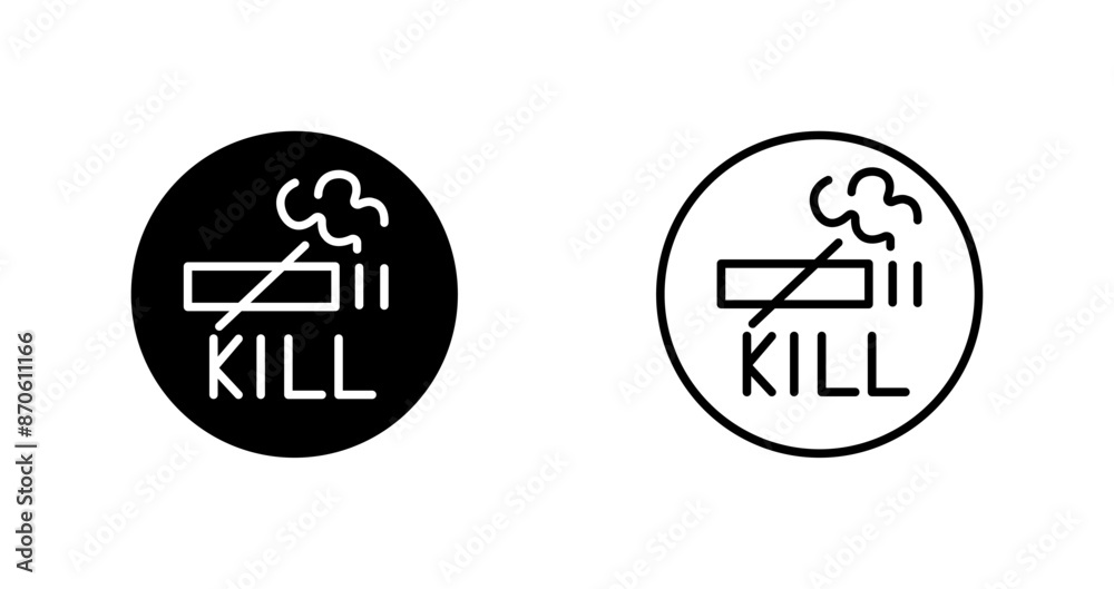 Smoking Kills Vector Icon Smoking Kills Vector Icon