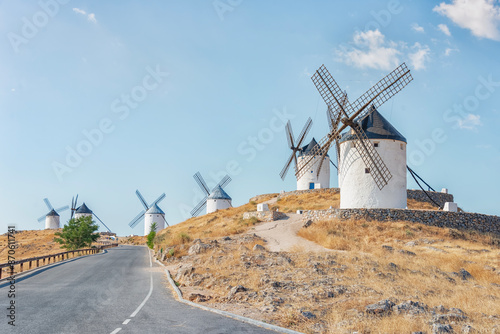 Windmills in La Mancha Province, Spain