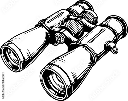 Binocular drawing clipart design illustration