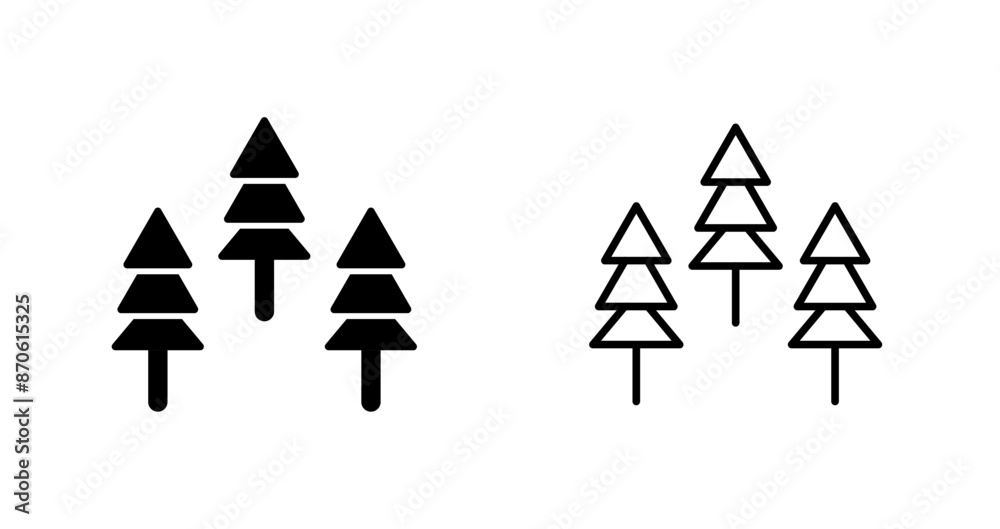 Obraz premium Forest Vector Icon