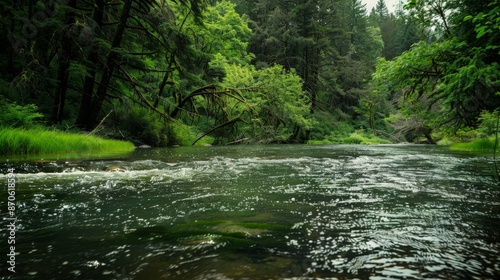 Rivers carve their way through the forest's heart, their waters a lifeline for all who dwell within.