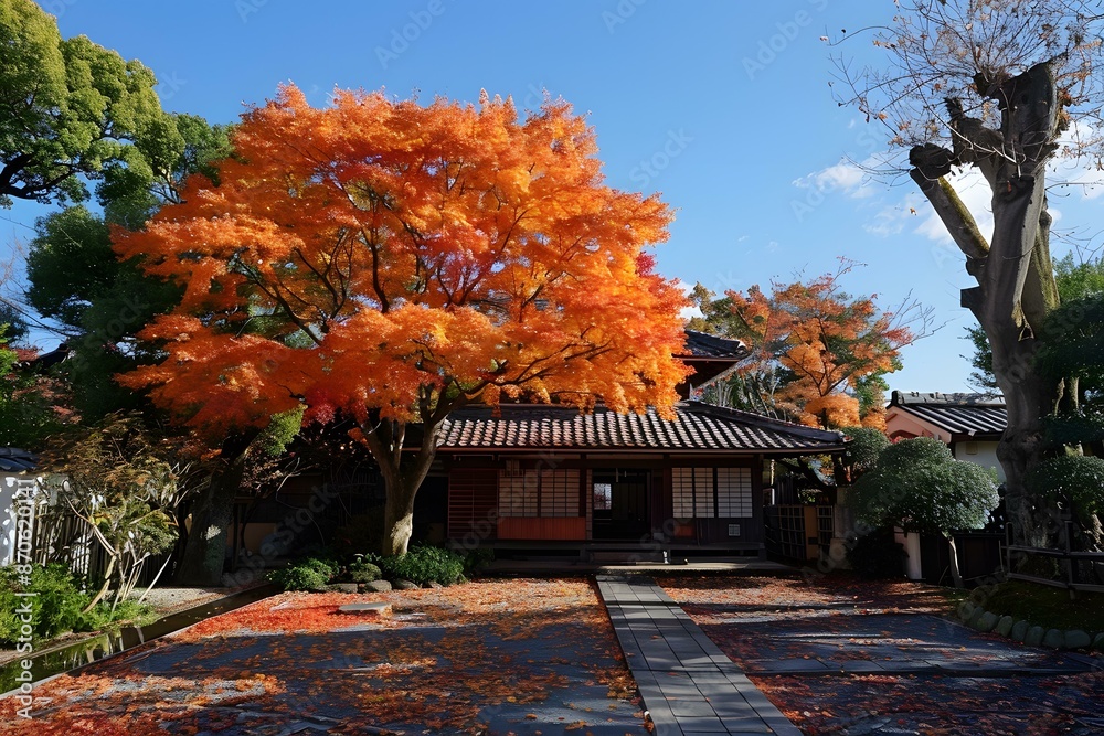 Obraz premium Japanese maple tree in autumn