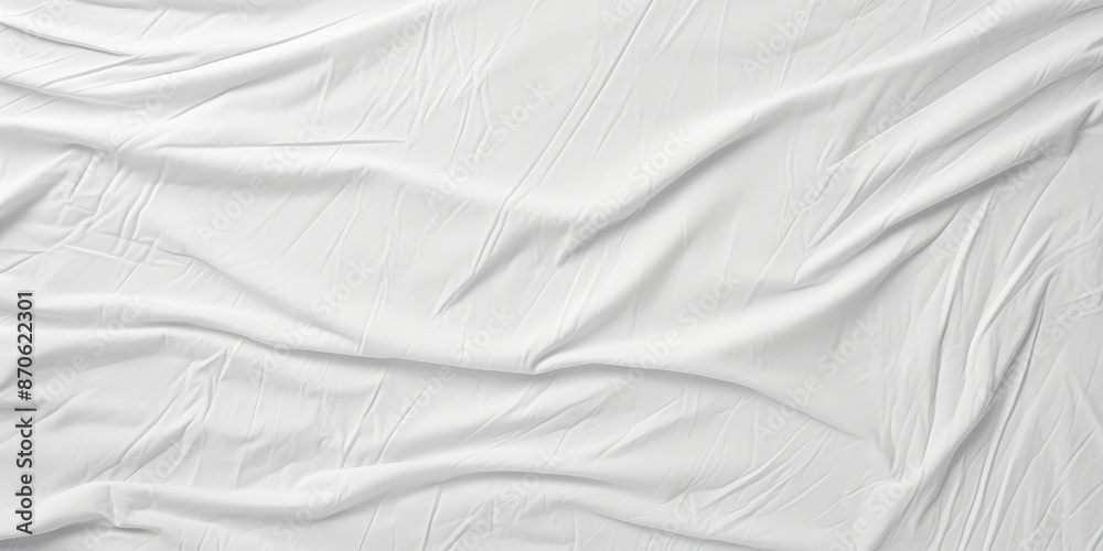 Obraz premium White Wrinkled Fabric Background