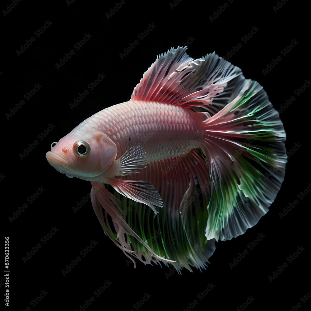 Fototapeta premium Pink mix green betta fish