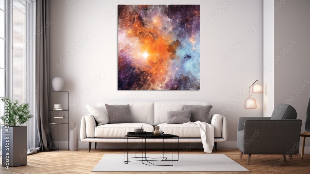 An abstract interpretation of the Milky Way galaxy, its colors and shapes blending into a mesmerizing cosmic tapestry, An abstract interpretation of the Milky Way galaxy, its colors and shapes blending into a mesmerizing cosmic tapestry,