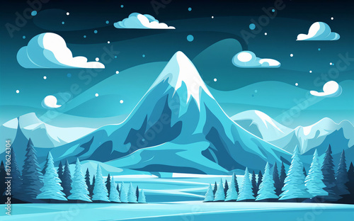 Winter Mountain, abstract background wallpaper