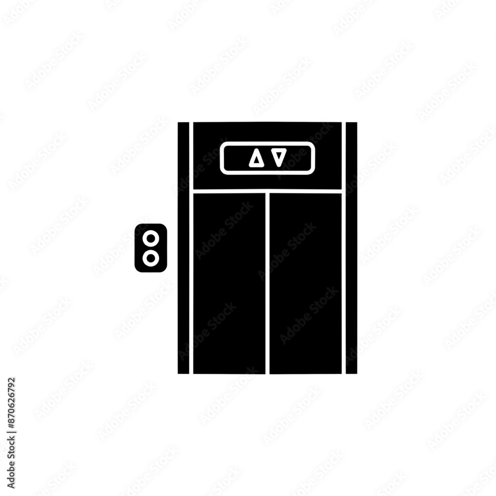 Elevator outline icon. Lift sign in the lobby or building. Vector illustration. Elevator outline icon. Lift sign in the lobby or building. Vector illustration.