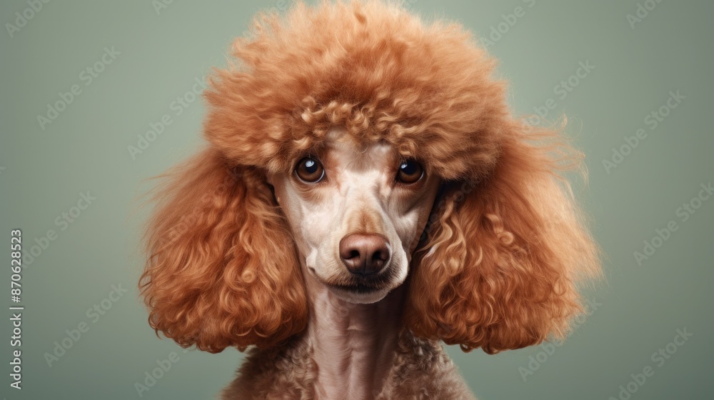 An elegant Poodle with its curly coat, intelligent eyes, and athletic build. An elegant Poodle with its curly coat, intelligent eyes, and athletic build.