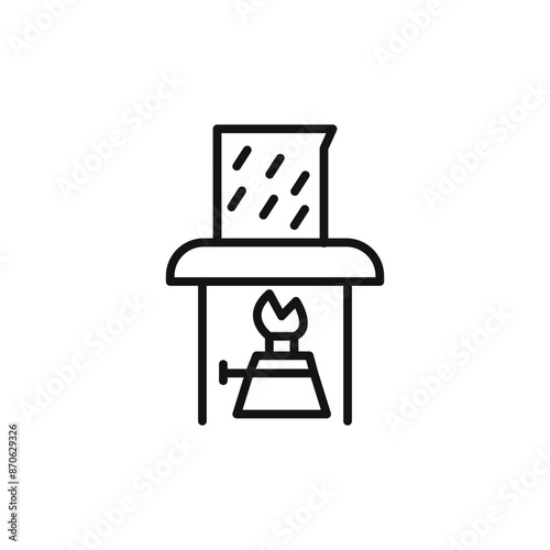 burner boiling chemical logo sign vector outline