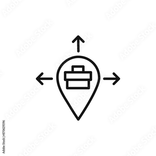 Business expansion logo sign vector outline