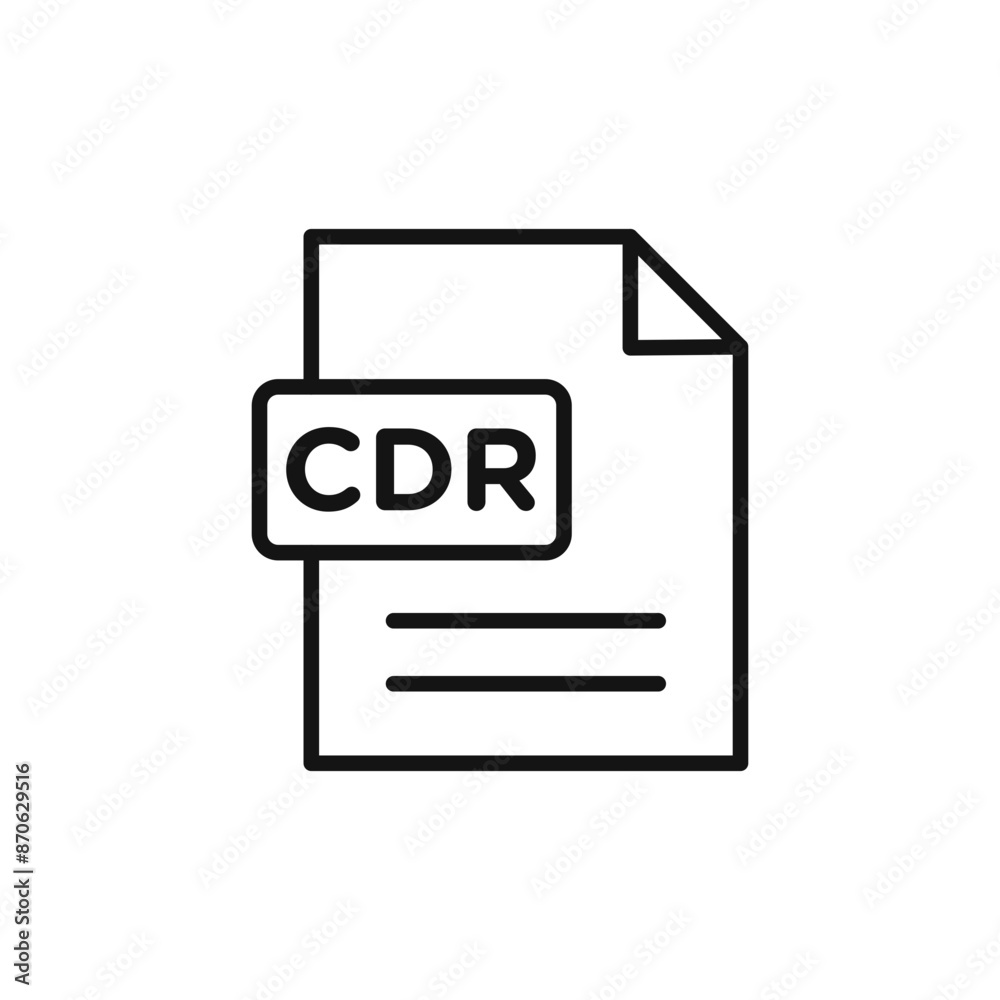 CDR File Document logo sign vector outline