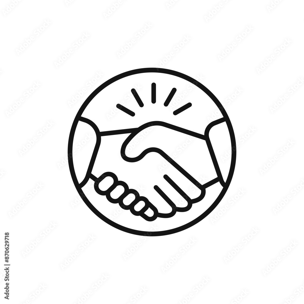 Obraz premium Commitment logo sign vector outline