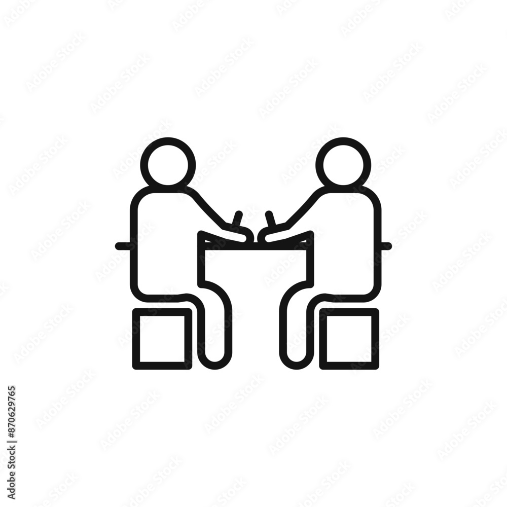 Contract signing logo sign vector outline Contract signing logo sign vector outline