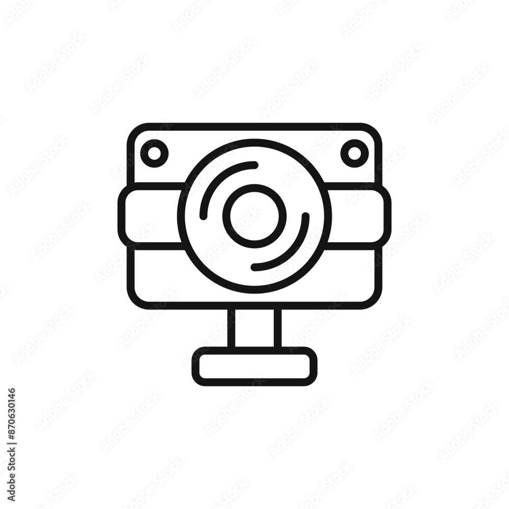 Digital Webcam logo sign vector outline Digital Webcam logo sign vector outline