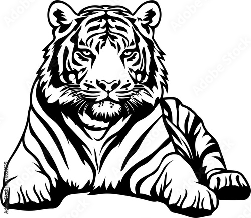 Tiger clipart desing illustration