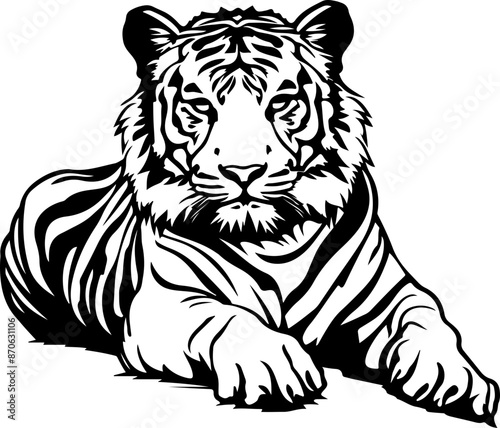 Tiger clipart desing illustration