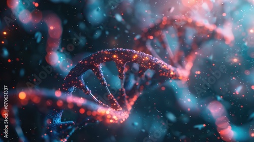 Green biological DNA structure, DNA Molecule