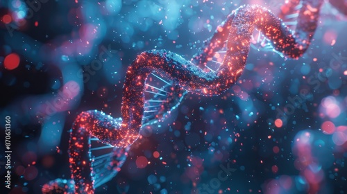 Green biological DNA structure, DNA Molecule