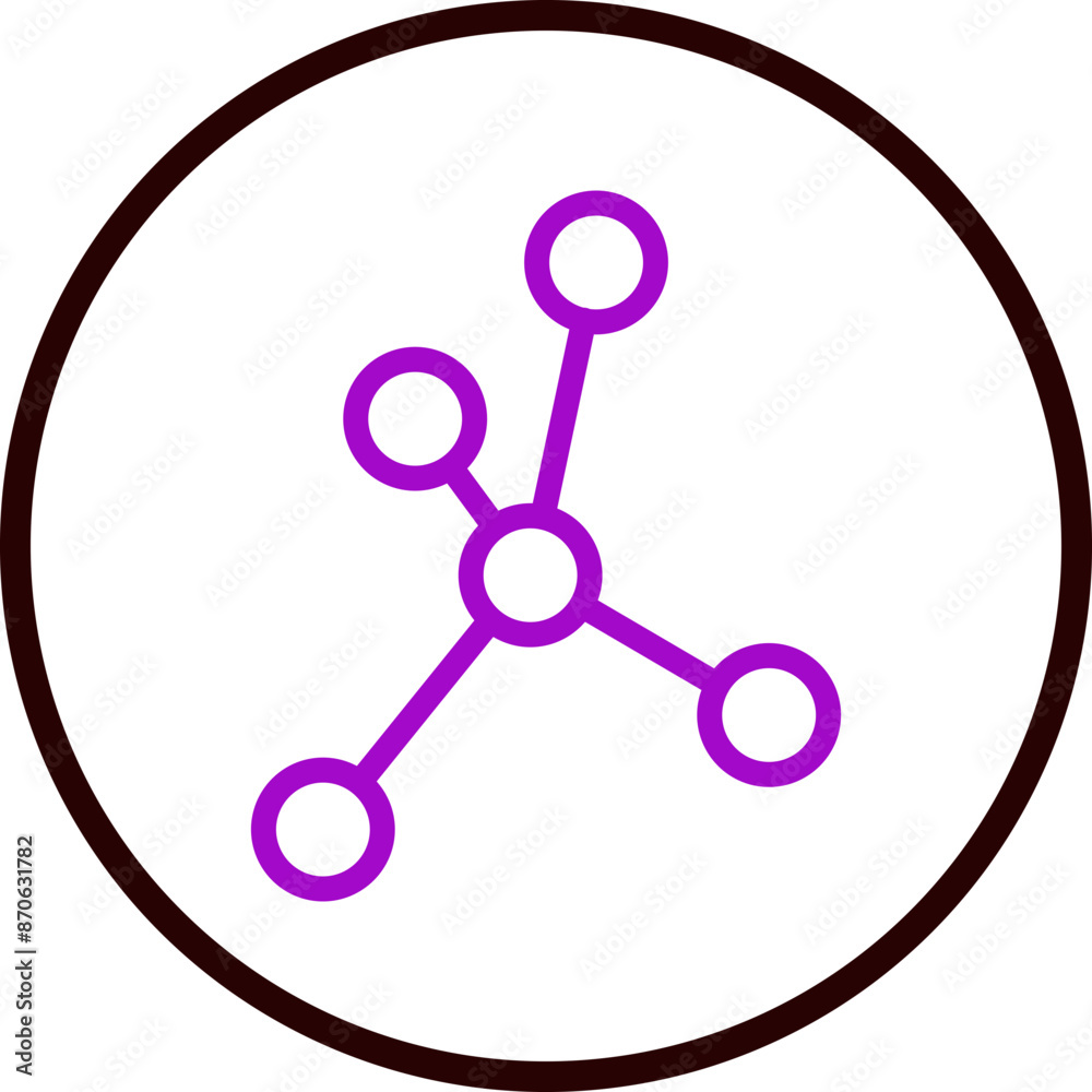 Networking Vector Line Purple Circle Black Networking Vector Line Purple Circle Black