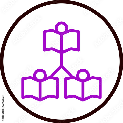 PeertoPeer Learning Vector Line Purple Circle Black