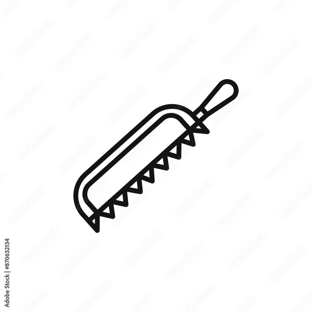 hacksaw logo sign vector outline