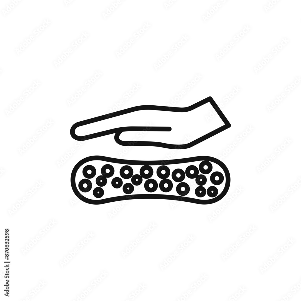 Latex mattress material logo sign vector outline Latex mattress material logo sign vector outline