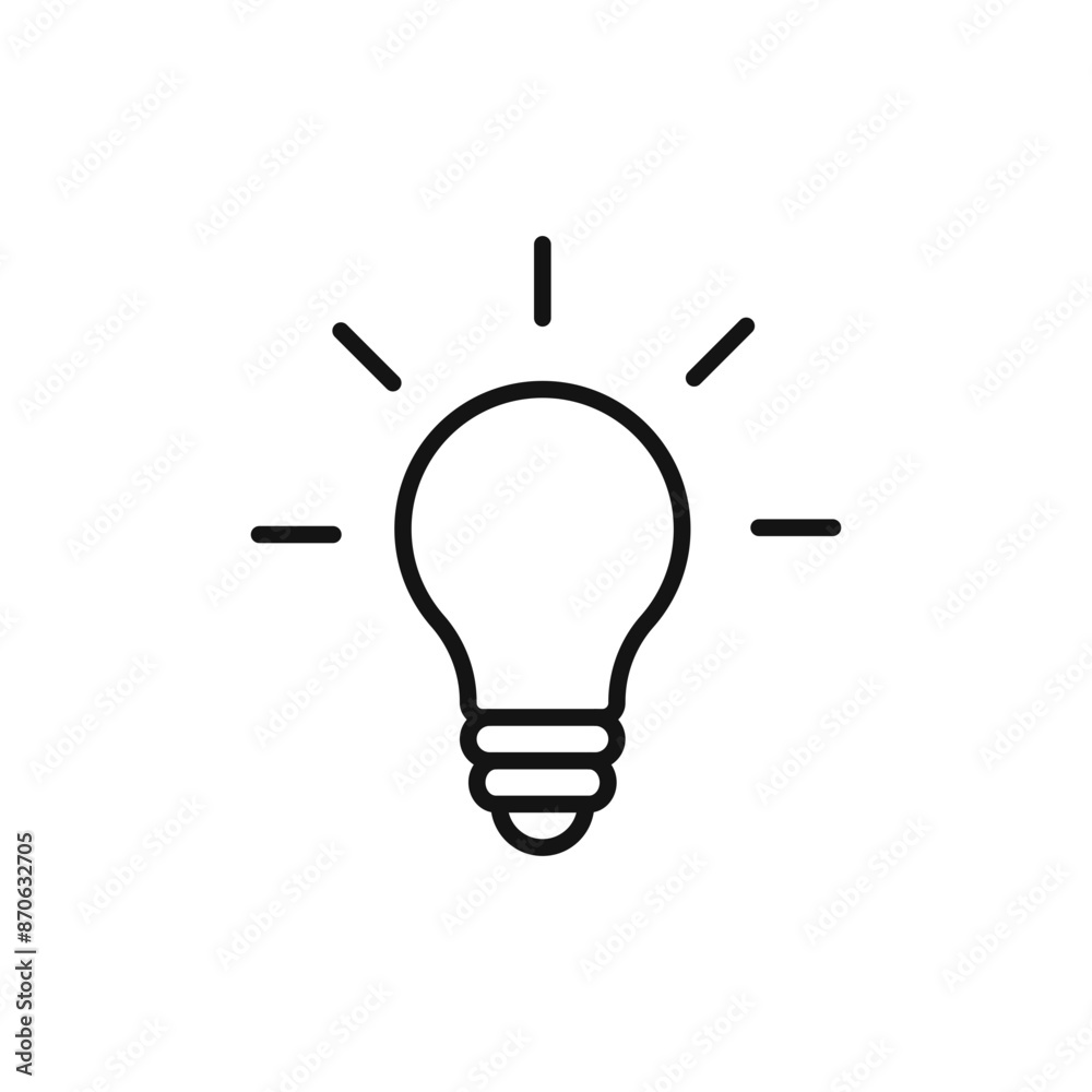 Light Bulb logo sign vector outline