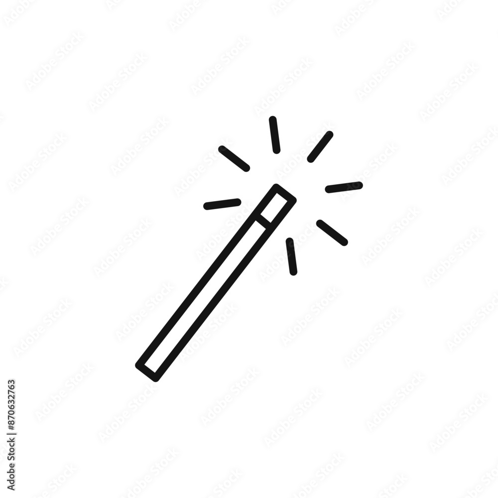 magic wand logo sign vector outline