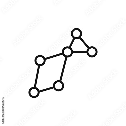 Lyra Constellation logo sign vector outline