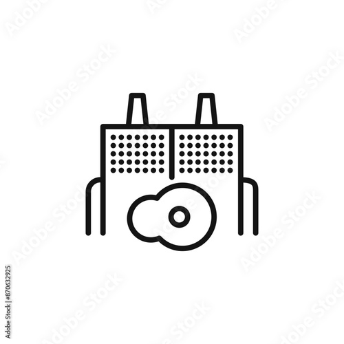 meat factory logo sign vector outline