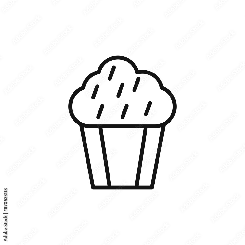 Muffin logo sign vector outline