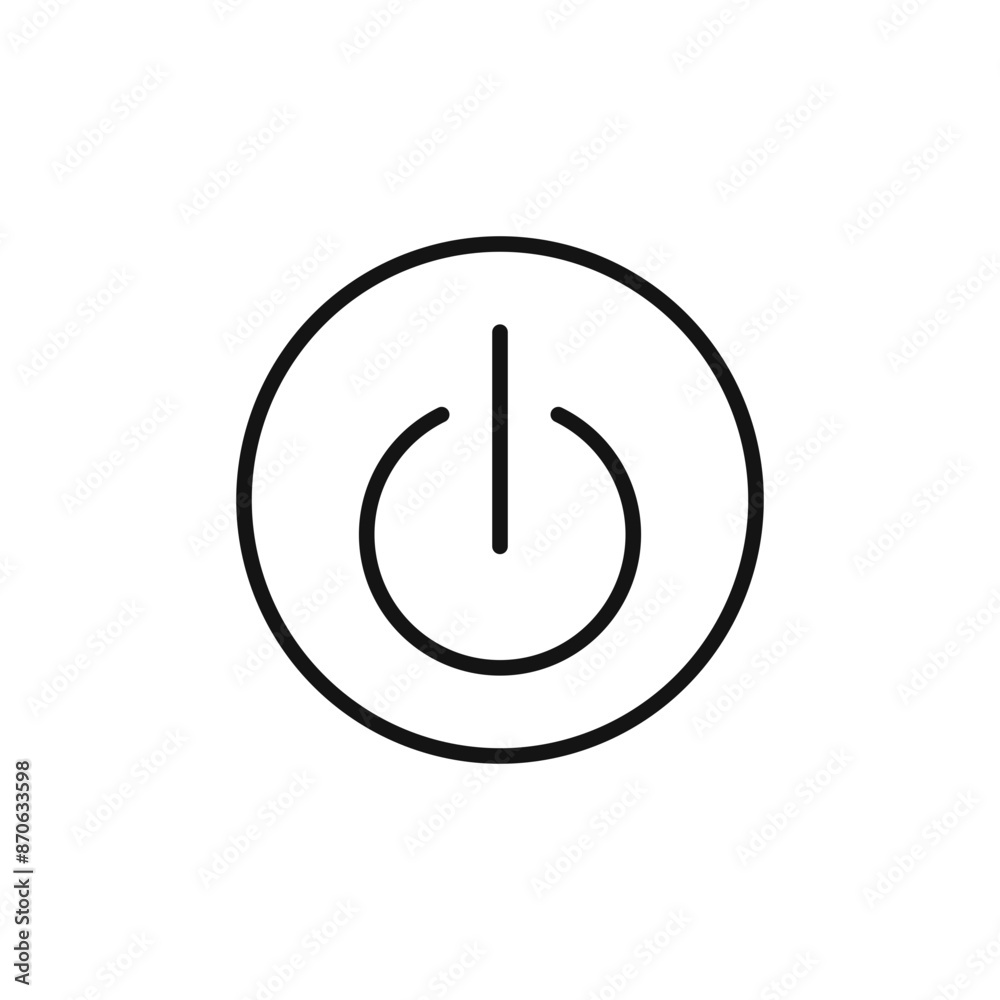 Power Activation Button logo sign vector outline Power Activation Button logo sign vector outline