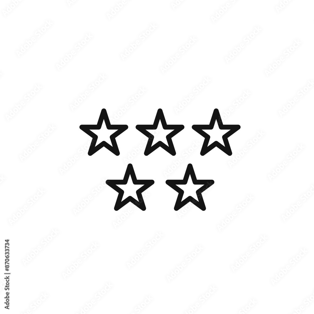 Rating star logo sign vector outline Rating star logo sign vector outline