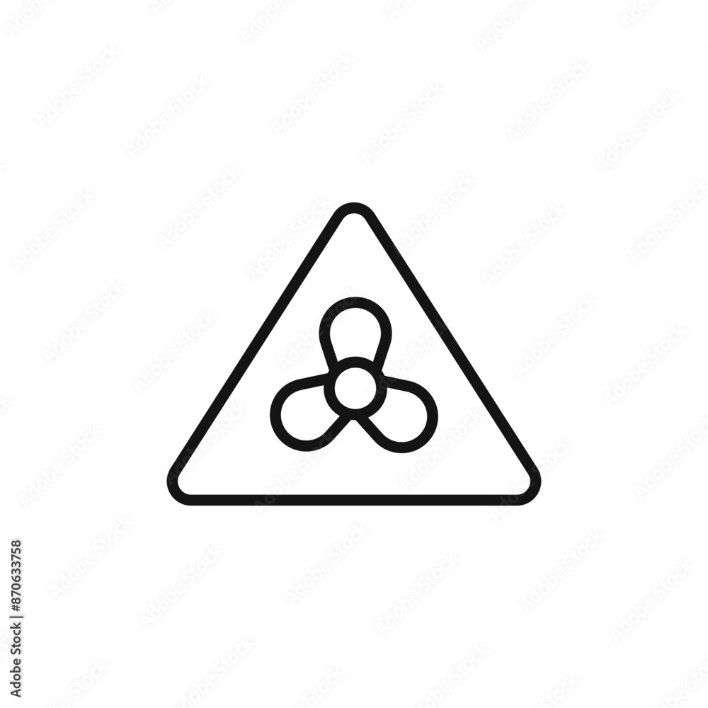Radiation Hazard Keep Out logo sign vector outline Radiation Hazard Keep Out logo sign vector outline
