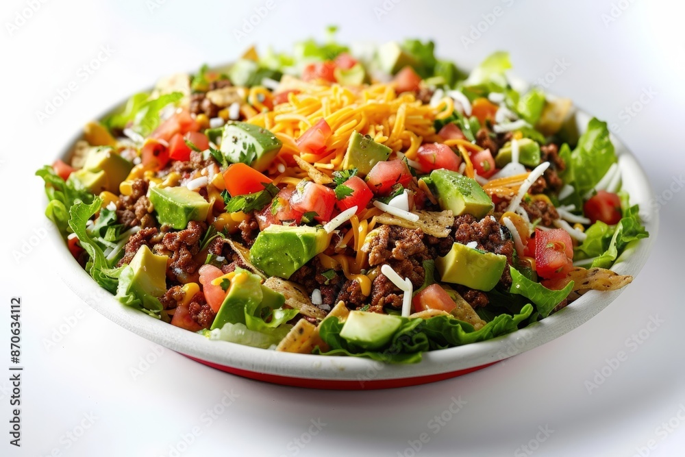 Scrumptious DIY Taco Salad Lunch Box Bowl with Creamy Avocado and Cheese