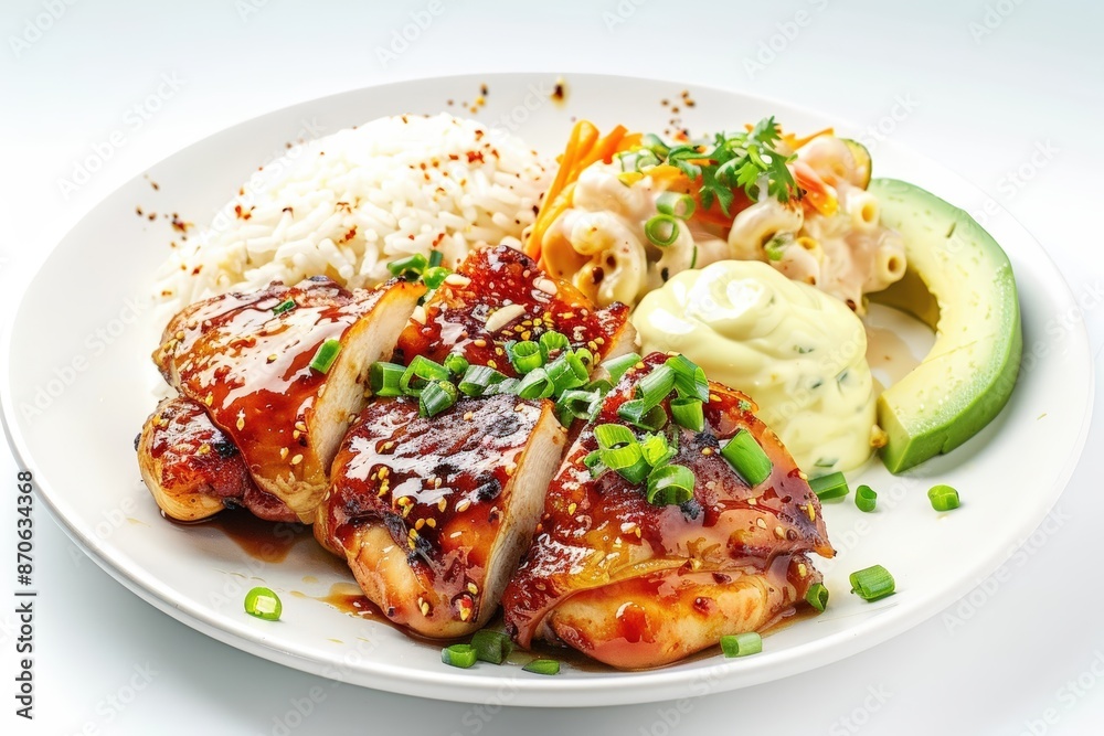Tantalizing Garlic Furikake Chicken with Creamy Garlic Aioli and Sliced Avocado Tantalizing Garlic Furikake Chicken with Creamy Garlic Aioli and Sliced Avocado