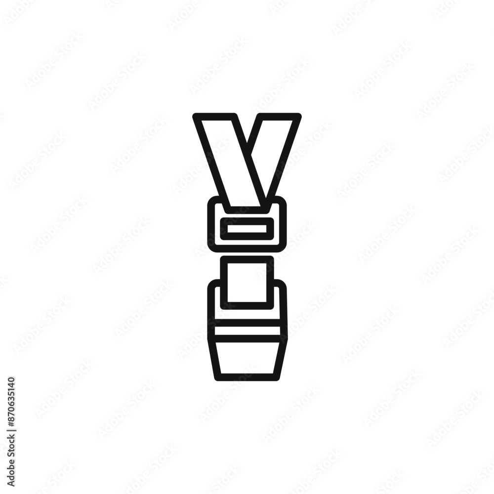 Fototapeta premium Safety seatbelt logo sign vector outline