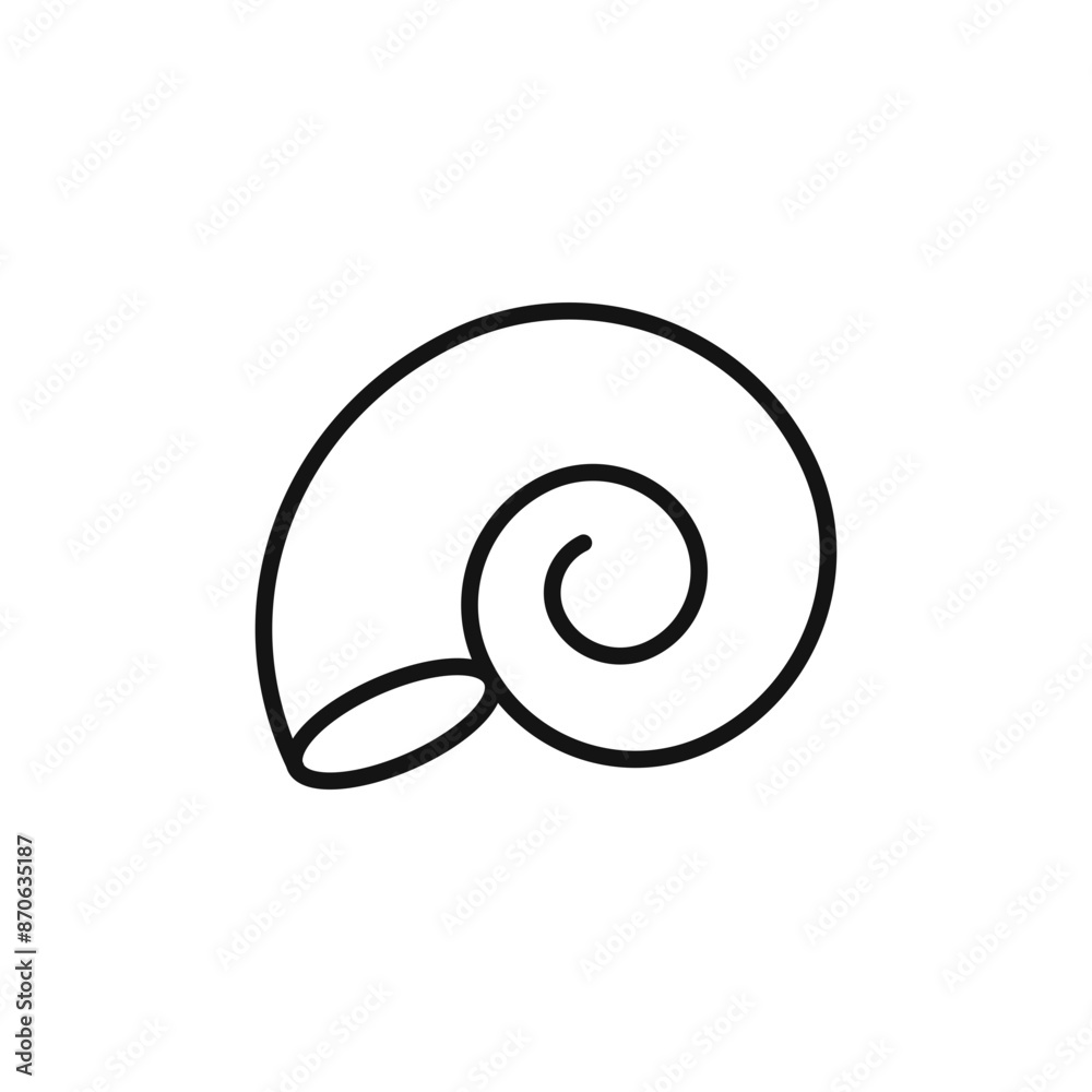 rounded shell logo sign vector outline rounded shell logo sign vector outline