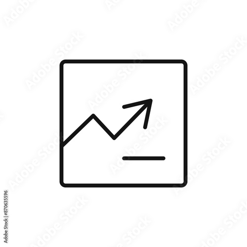 Statistic Up logo sign vector outline