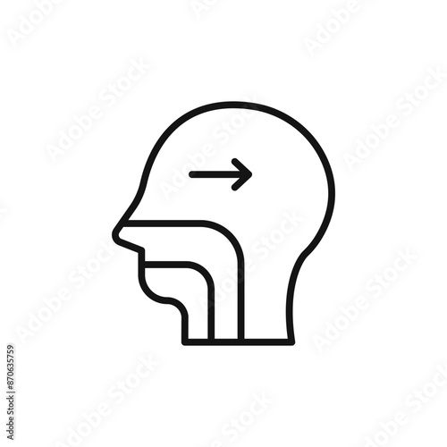 Swallowing reflex logo sign vector outline