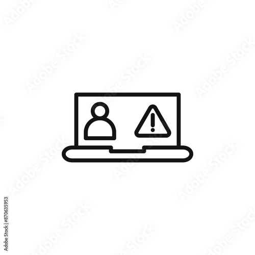 Unauthorized Access logo sign vector outline