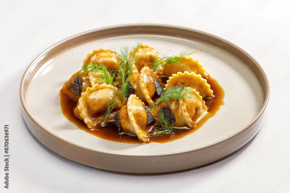 Fennel and Black Truffle Stuffed Ravioli Dish Fennel and Black Truffle Stuffed Ravioli Dish