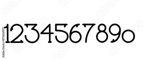 Number icon, simple line doodle type, alphabet scribble outline design. Minimal black contour draw marker. School letter sketch isolated on white background. Cartoon education vector illustration