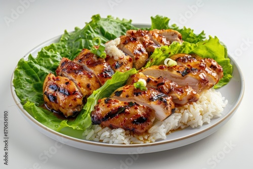 Flavorful Dak Gui (Grilled Chicken) with Aromatics and Romaine Lettuce